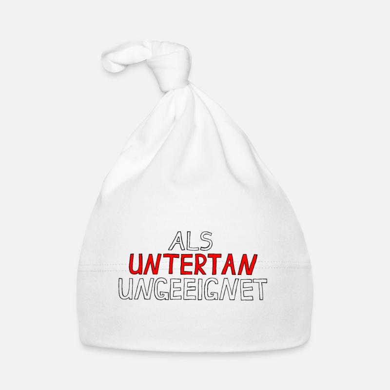 ALS UNTERTAN UNGEEIGNET Baby Bio-Mütze