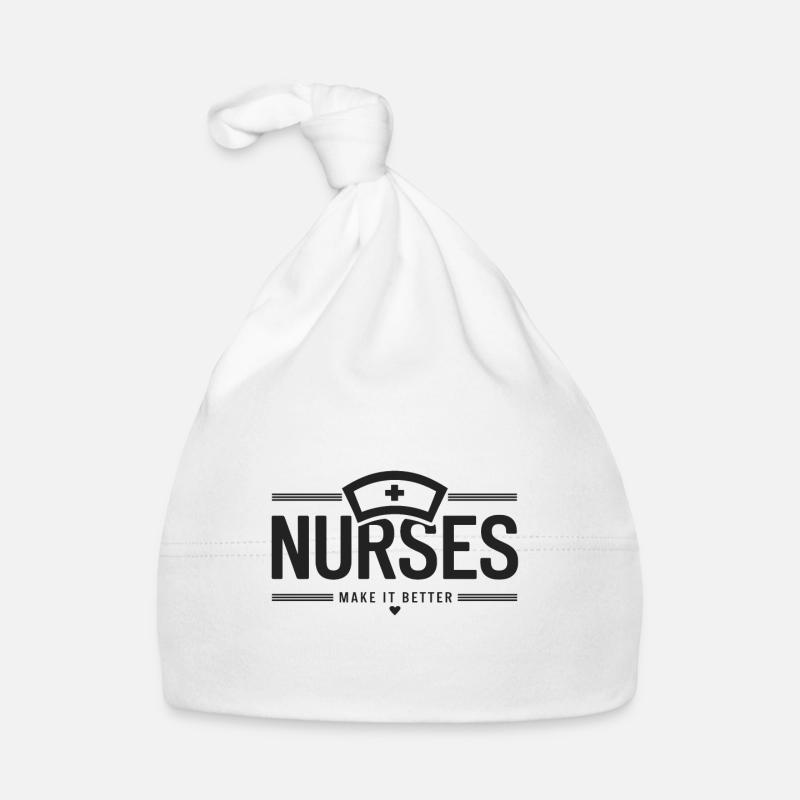 Nurses Krankenschwester Arzthelferin Spruch Zitat Baby Bio-Mütze