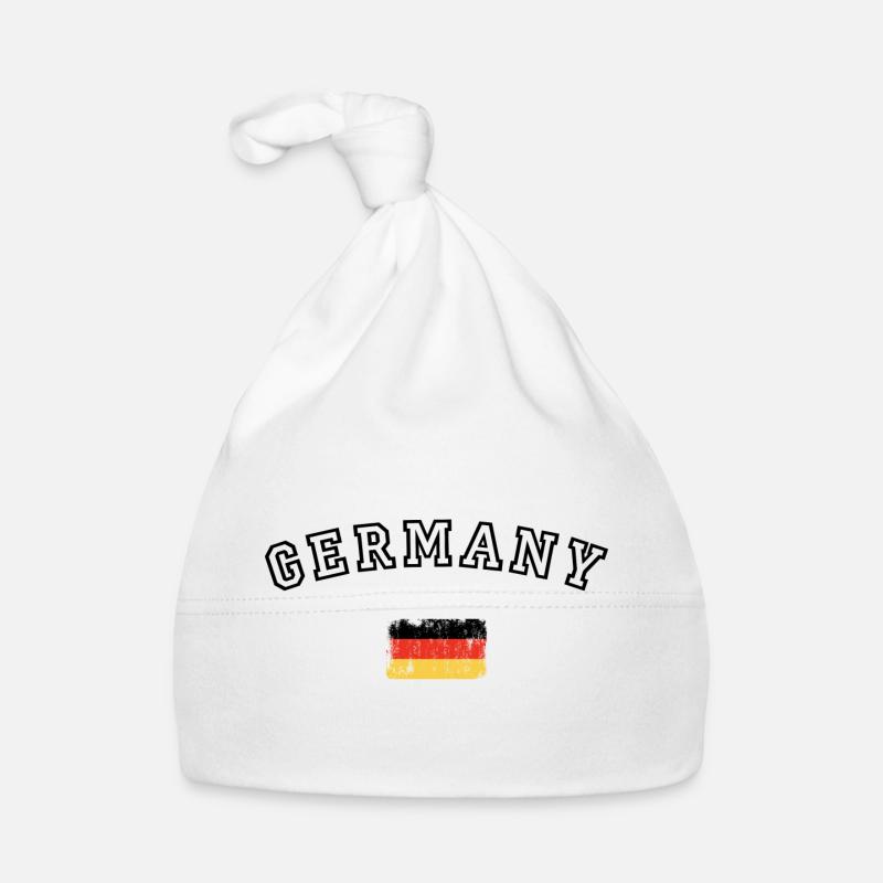 Drapeau allemand à rayures Pop Art - Bonnet bio Bébé - blanc