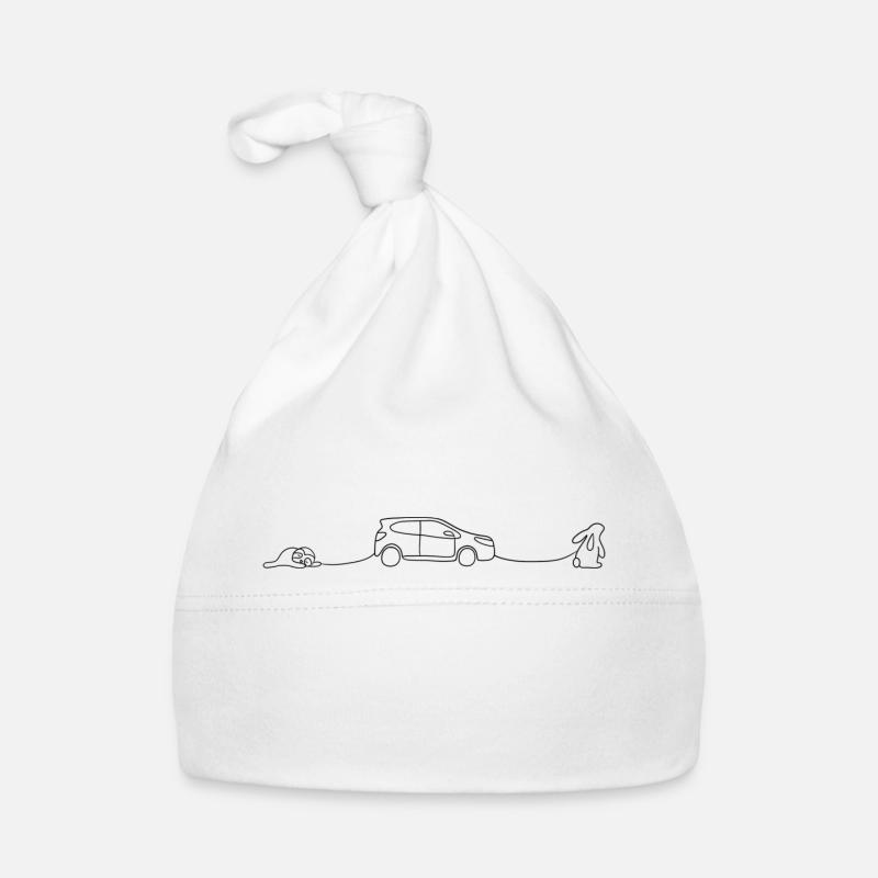 Rabbit pulls car Organic Baby Cap