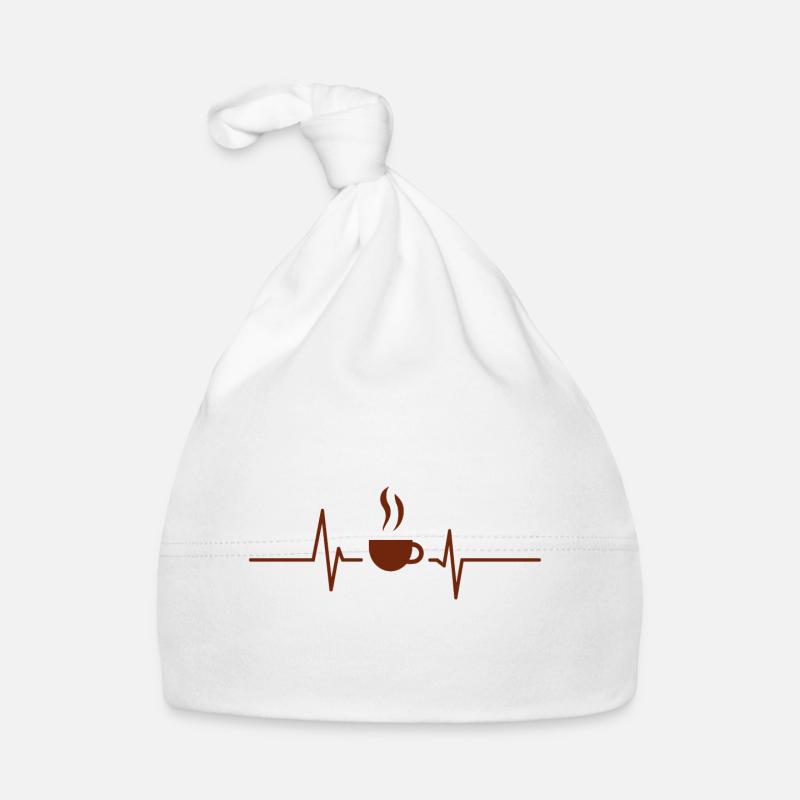Kaffee - Herzschlag Herzfrequenz Baby Bio-Mütze