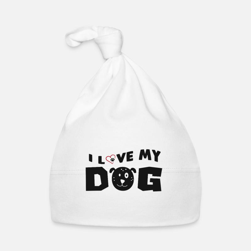 J’aime mon chien en disant que les chiens aiment Bonnet bio Bébé