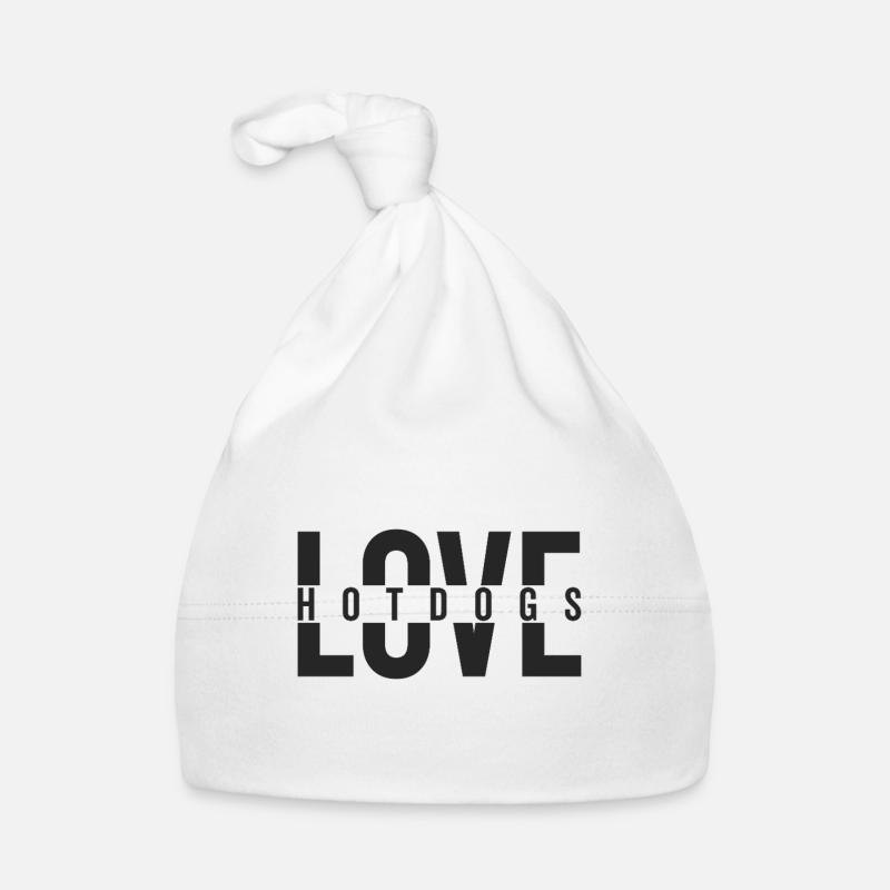 Love Hotdogs Fast Food Statement Organic Baby Cap