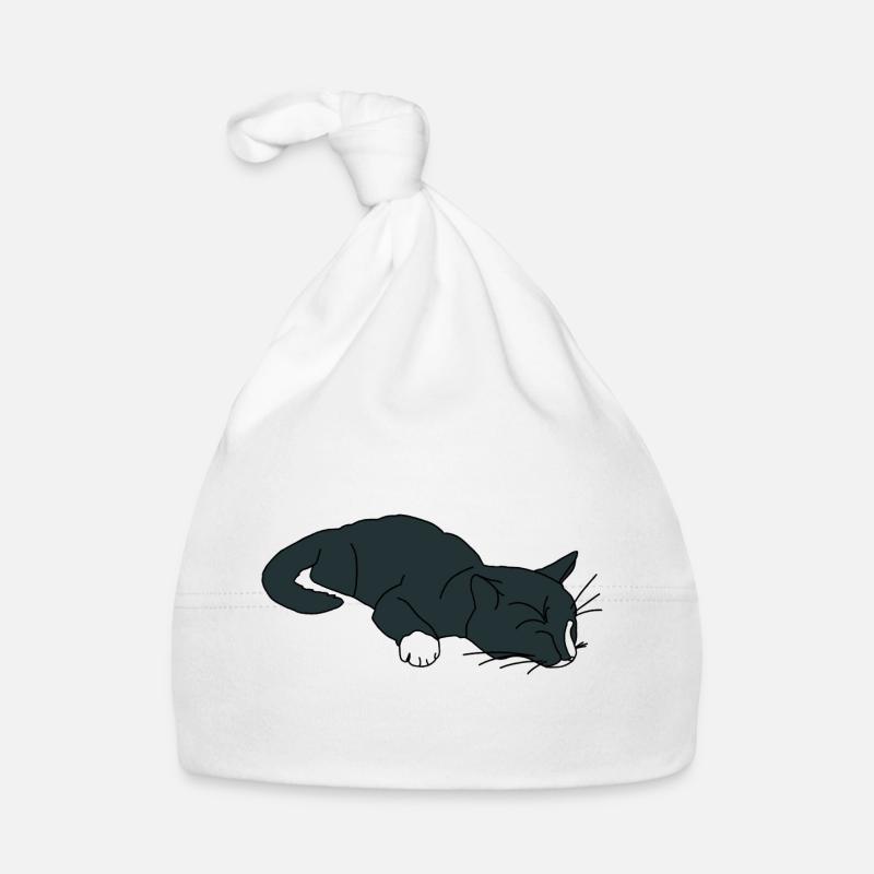 Schlafende Katze Baby Bio-Mütze