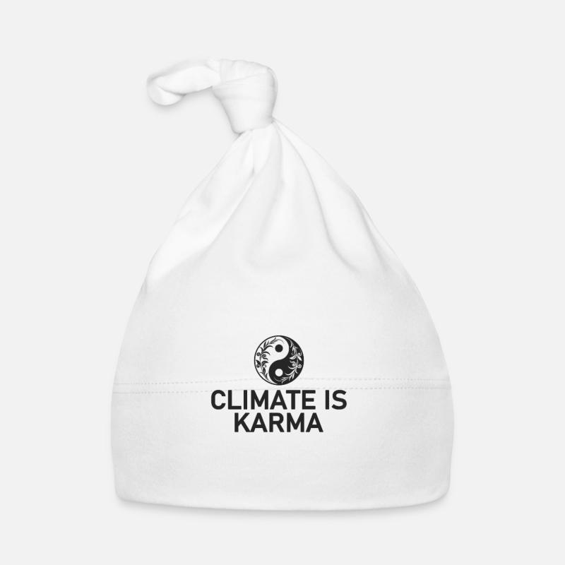Climate is Karma Yin & Yang Nature - Environmental Protection Organic Baby Cap