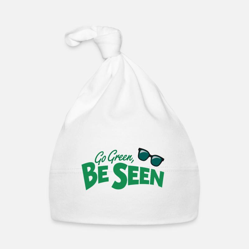 Go Green Be Seen Naturschutz Umweltschutz Baby Bio-Mütze