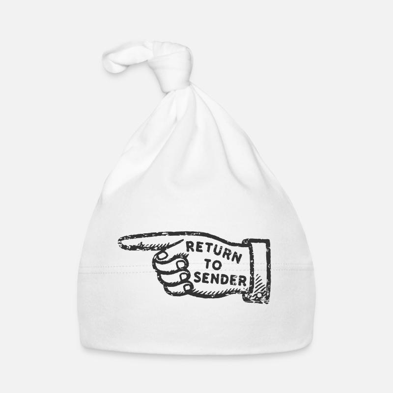 Return To Sender old grunge post stamp Organic Baby Cap