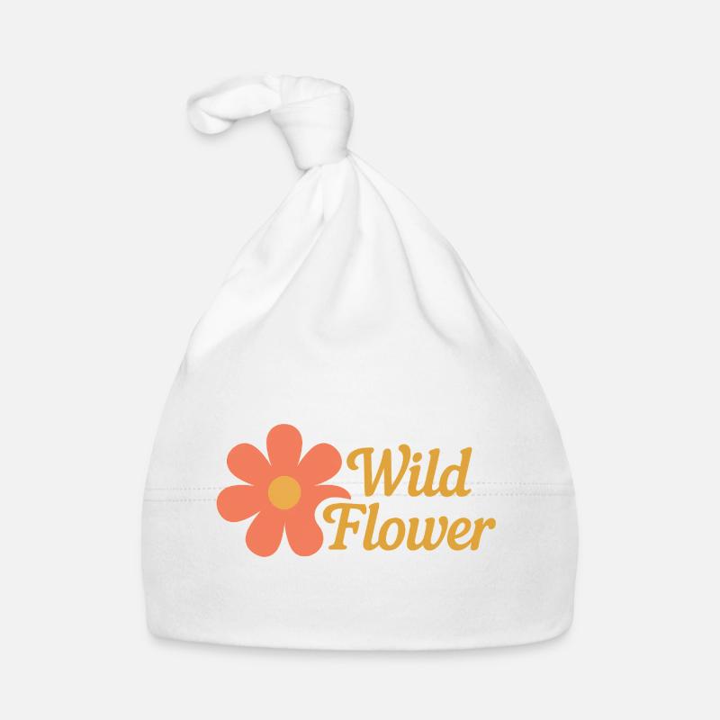 Wildflower illustration for nature lovers Organic Baby Cap