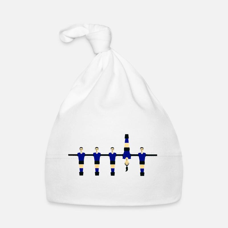 Stylized Blue Figures Organic Baby Cap
