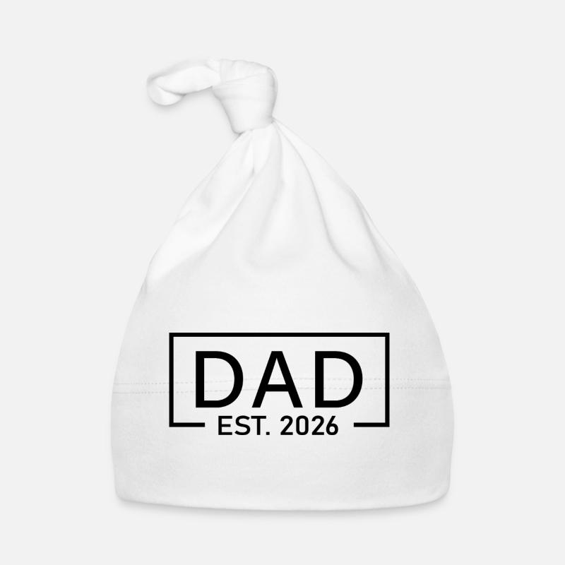 Dad Est 2026 Logo Father 2026 loading New Dad 2026 Organic Baby Cap