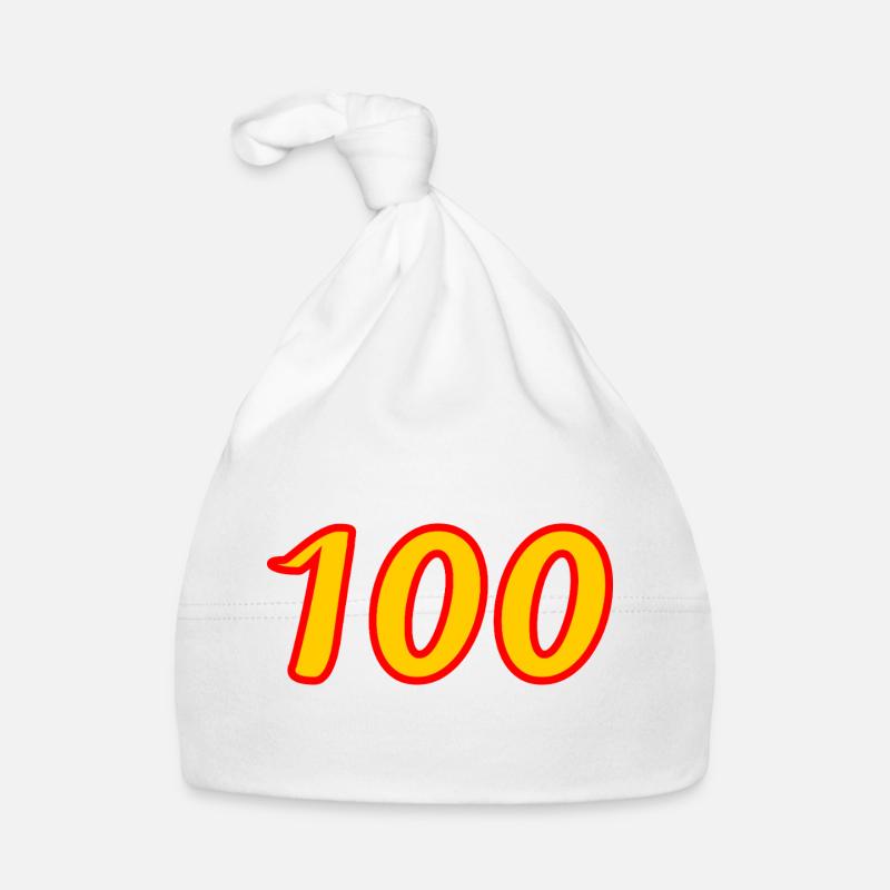100. 100 ANS. 100e ANNIVERSAIRE. ANNIVERSAIRE 100  Bonnet bio Bébé