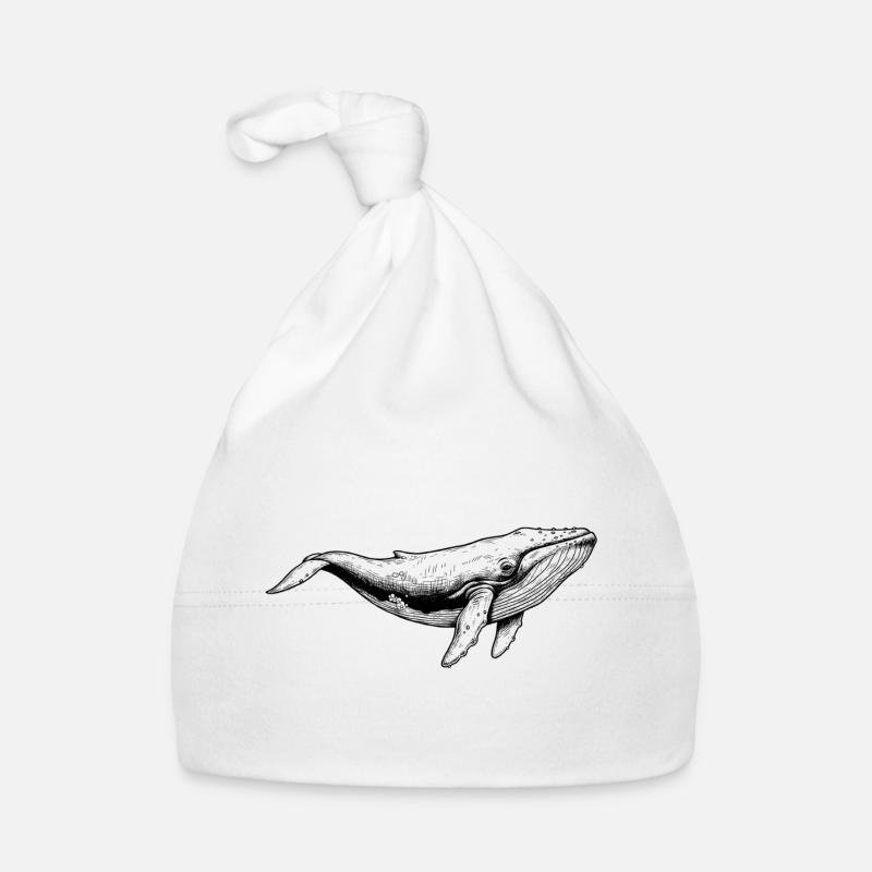 Baleine bleue Bonnet bio Bébé