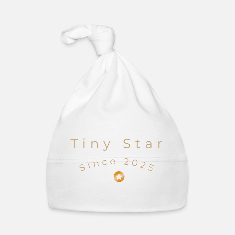 Tiny Star depuis 2025 : design minimaliste pour bébés - Bonnet bio Bébé - blanc