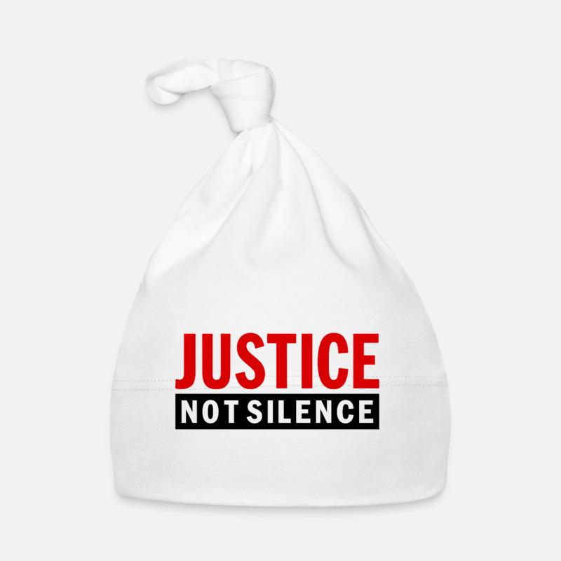 Justice Not Silence Déclaration de Gerechtigkeit Bonnet bio Bébé