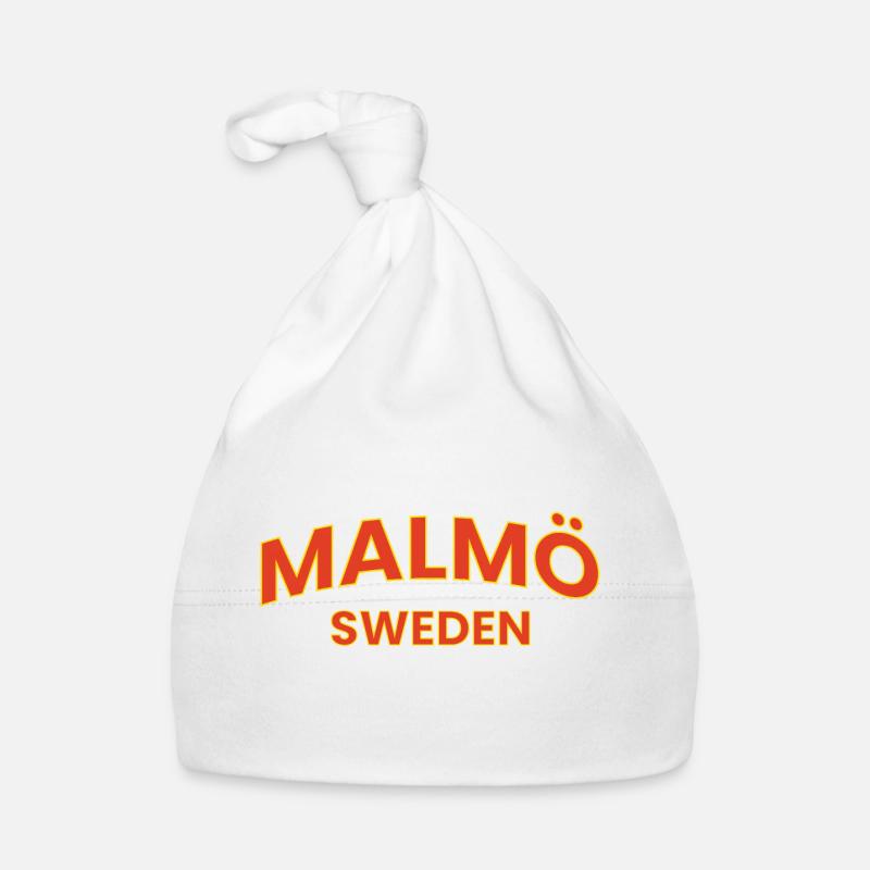 Malmö Sweden Bold Text Logo Organic Baby Cap