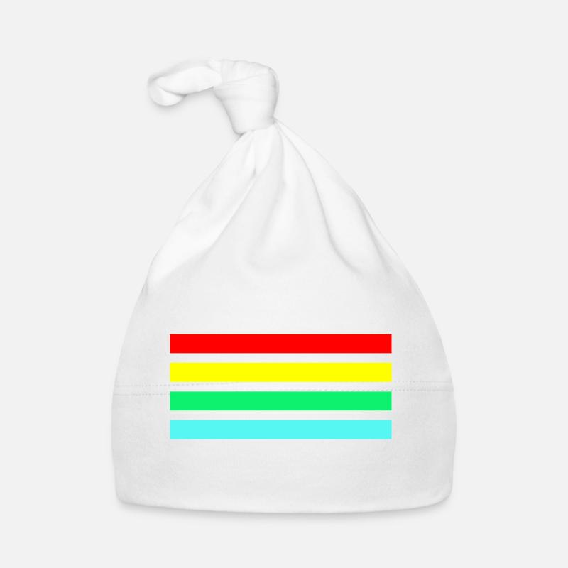 Retro neon arc stripe composition Organic Baby Cap