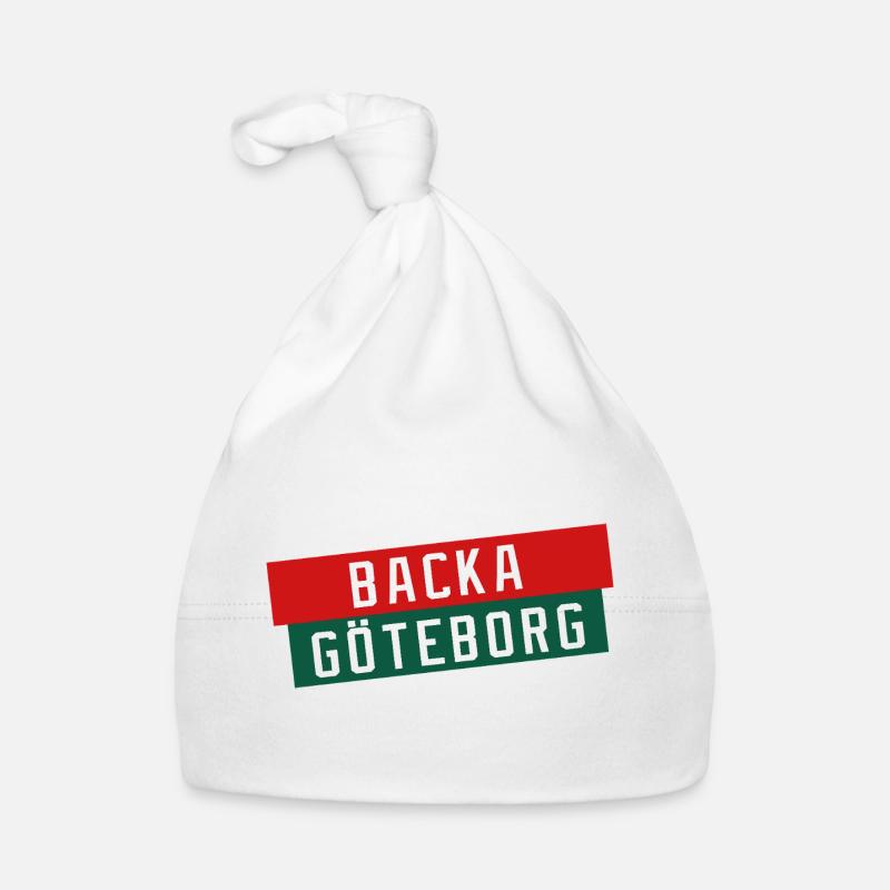 Backa Göteborg Diagonaltext Baby Bio-Mütze