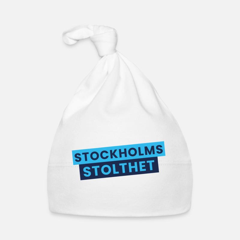 Design contrastant bleu Stockholms Pride Bonnet bio Bébé