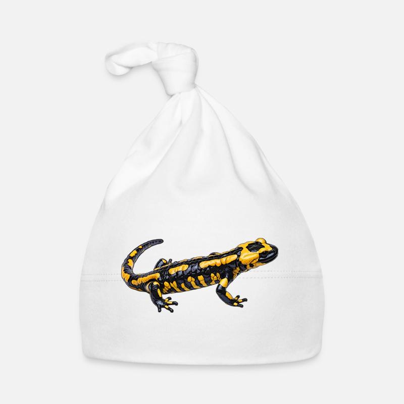 Fire salamander design Organic Baby Cap