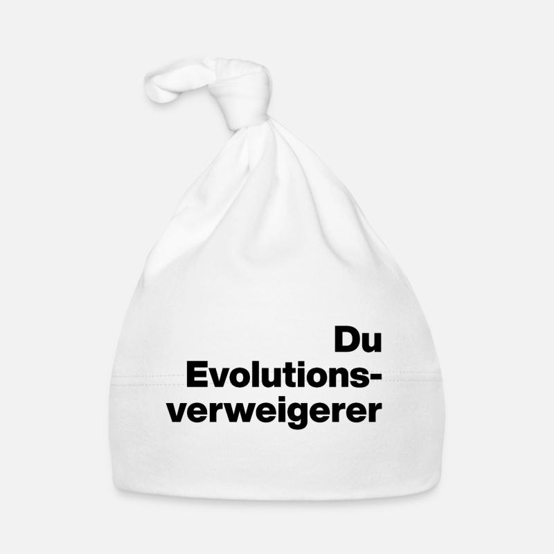 DU EVOLUTIONSVERWEIGERER. SARKASMUS, FRECH Baby Bio-Mütze