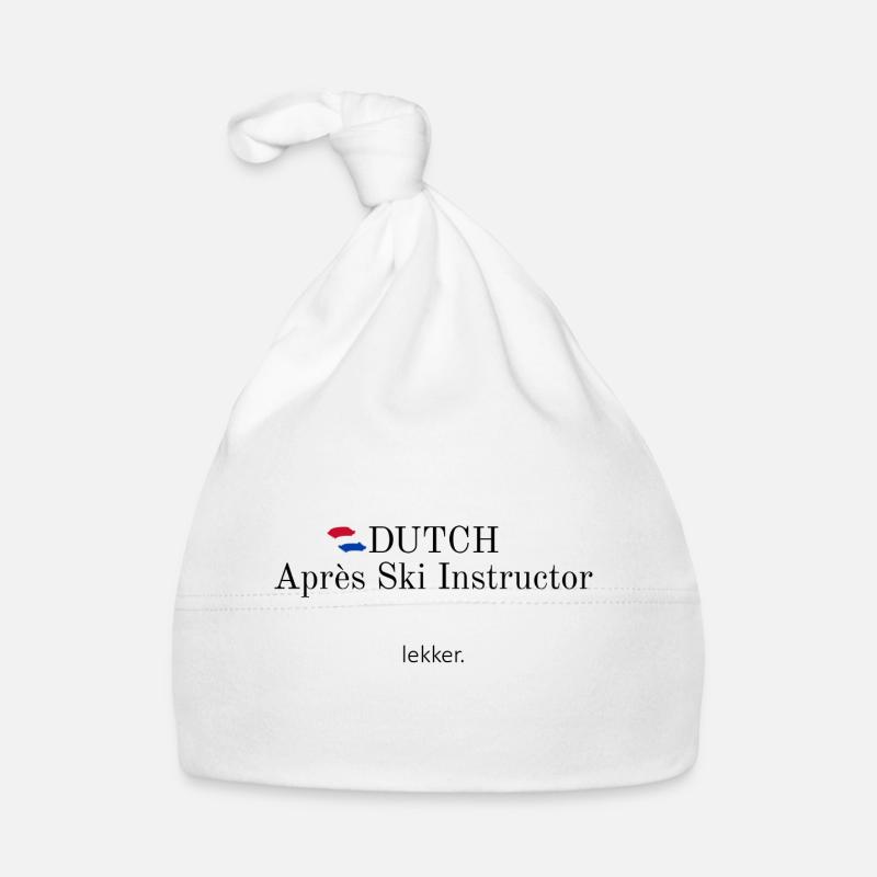 Dutch Apres Ski Instructor - Baby Bio-Mütze - Weiß