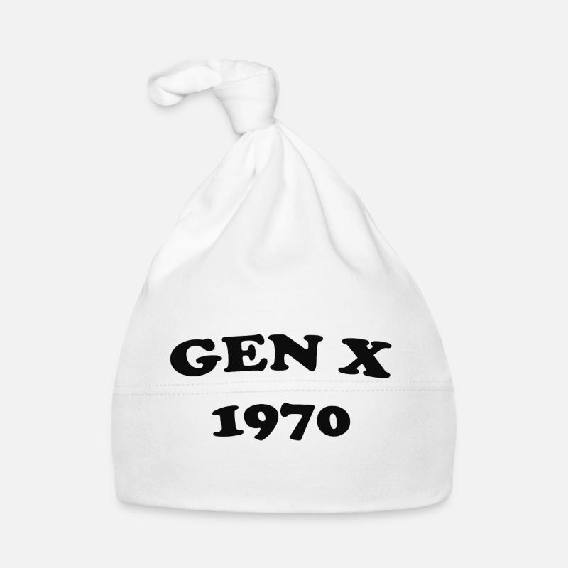 Gen X 1970's Retro Banner Organic Baby Cap