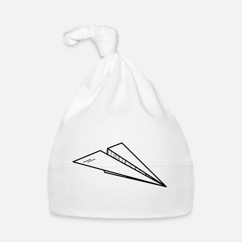 Paper Airplane Sketch Minimalist Line Art Organic Baby Cap