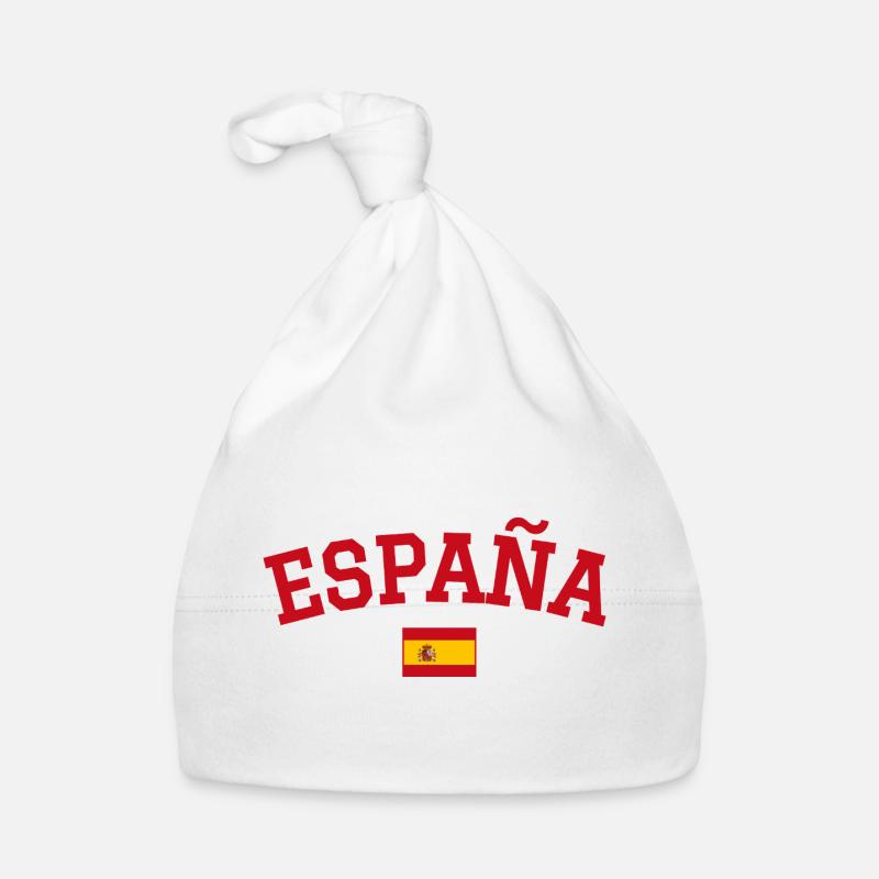 Drapeau espagnol : dessin rouge Bonnet bio Bébé