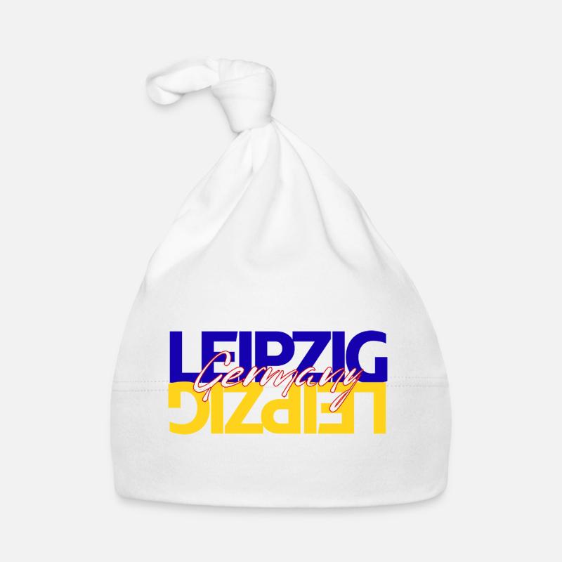 Leipzig Germany Schriftzug Overlay Baby Bio-Mütze