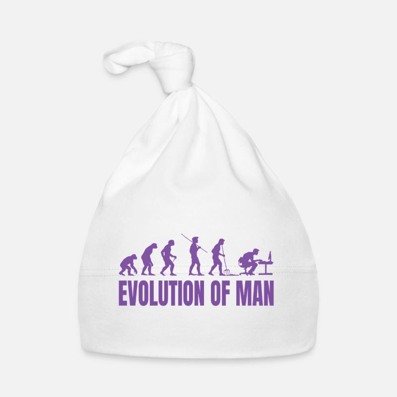 Programmer Computer Freak Evolution Retro Organic Baby Cap