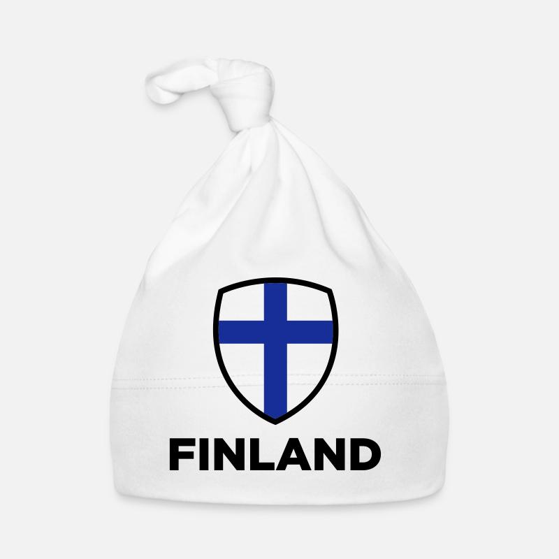 Drapeau national de la Finlande Bonnet bio Bébé