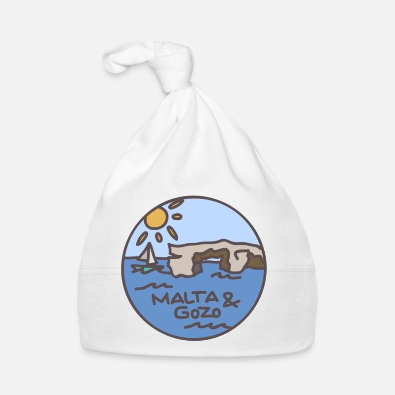 Malta / Gozo Illustration Baby Bio-Mütze