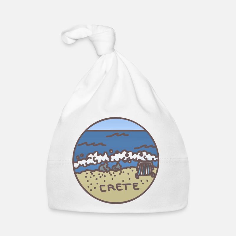 Crète - Grèce Illustration Bonnet bio Bébé