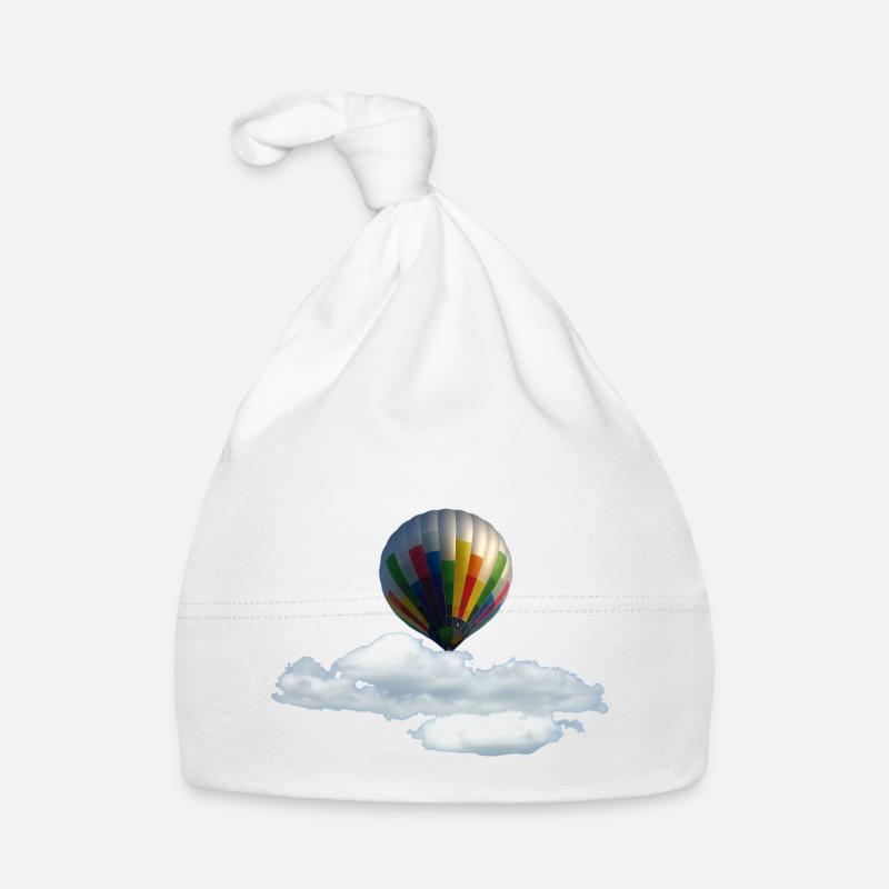 Ballon à air chaud - Bonnet bio Bébé - blanc