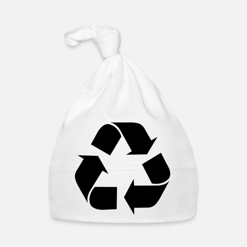 Recycling recyceln symbole - Baby Bio-Mütze - Weiß