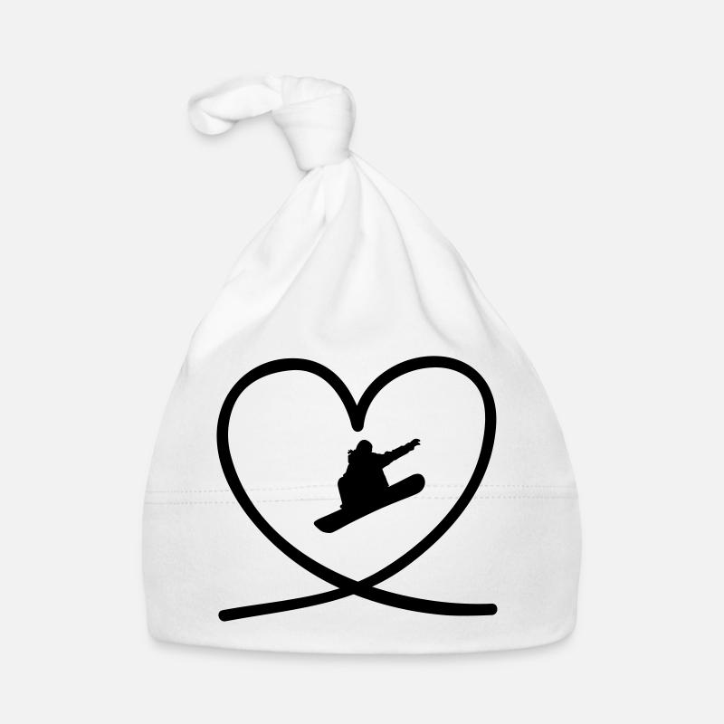 I love snowboarding Bonnet bio Bébé