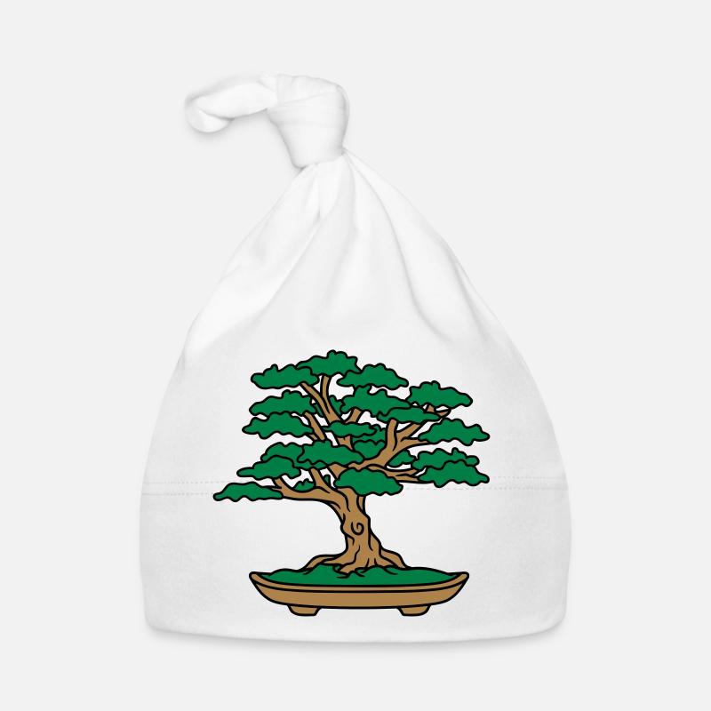 bonsai tree leaves branches small tree Organic Baby Cap