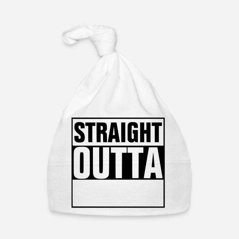 Straight outta - add your text Organic Baby Cap