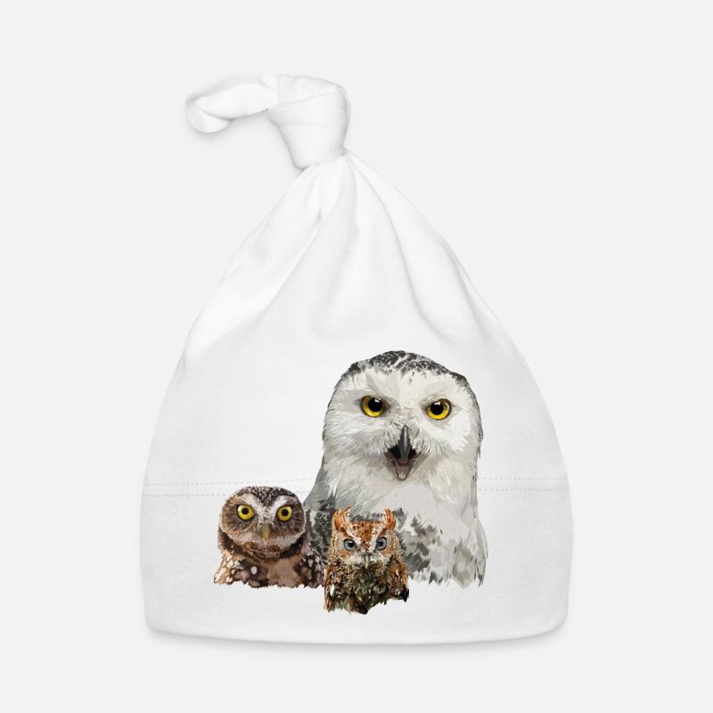 Eule, Eule und Eule Baby Bio-Mütze