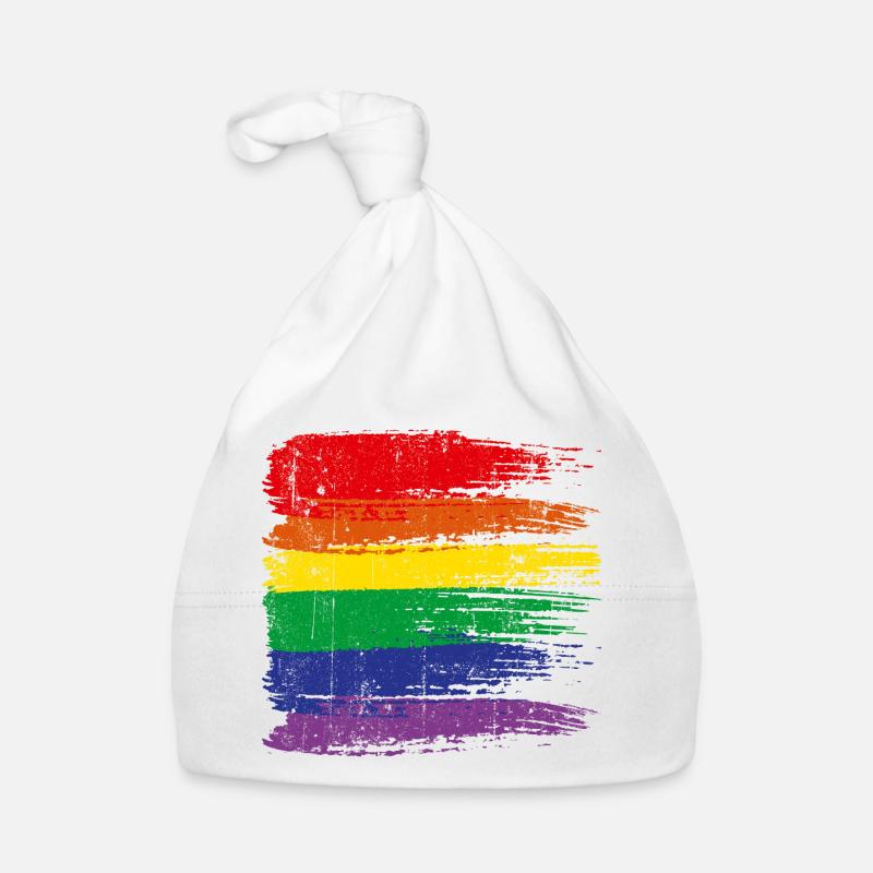 Regenbogen-Pinselstrich Pride Baby Bio-Mütze
