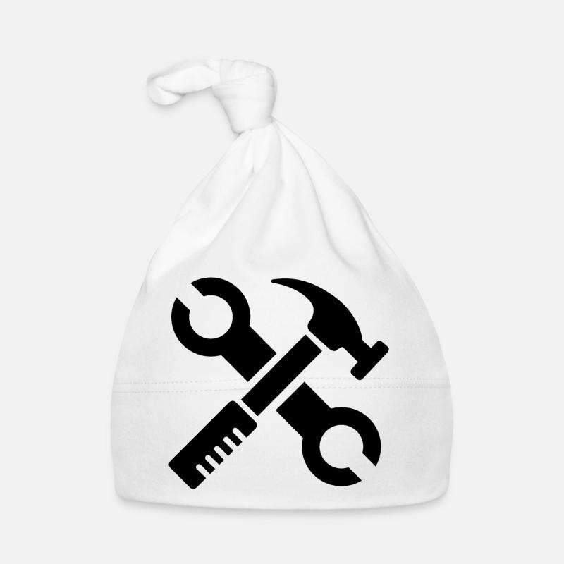 werkzeug tools symbol geschenk tischler Handwerker Baby Bio-Mütze
