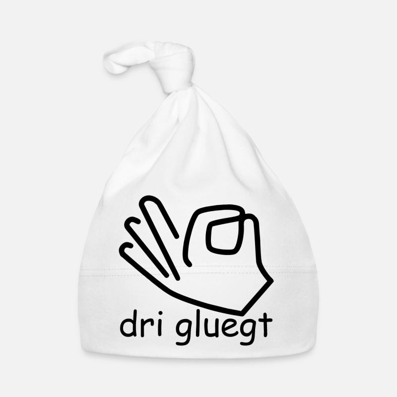 dri gluegt - Baby Bio-Mütze - Weiß
