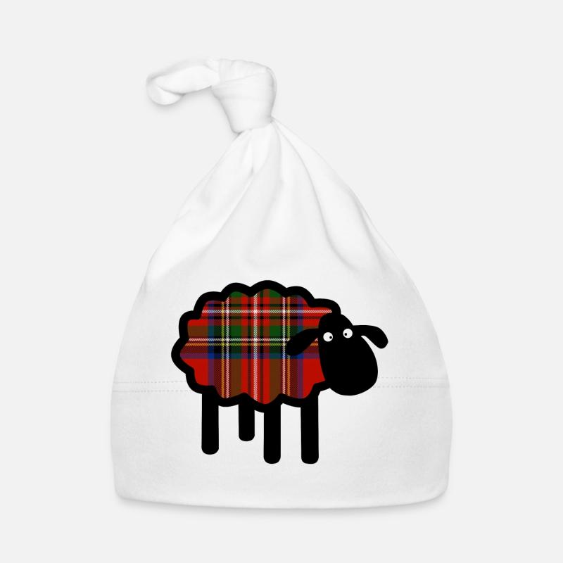 Cute tartan sheep Organic Baby Cap