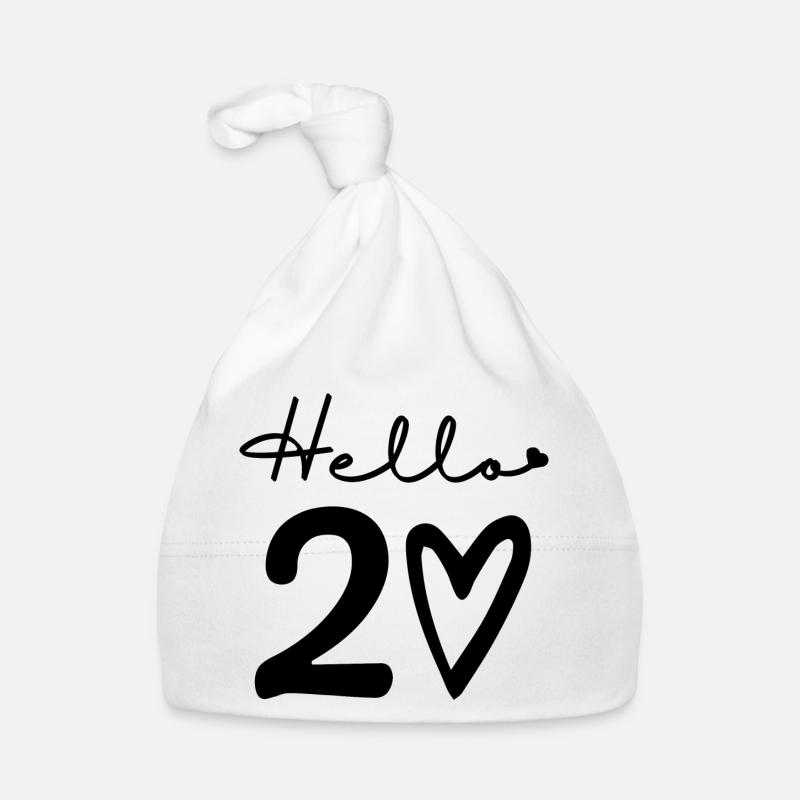 bonjour 20. 20e anniversaire - Bonnet bio Bébé - blanc