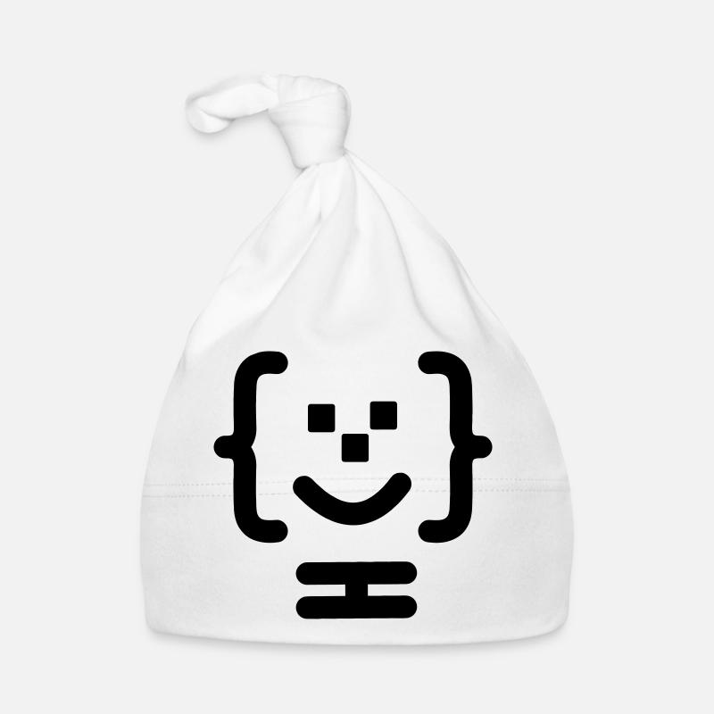 Code-Logo des Hauptprogrammierers Baby Bio-Mütze