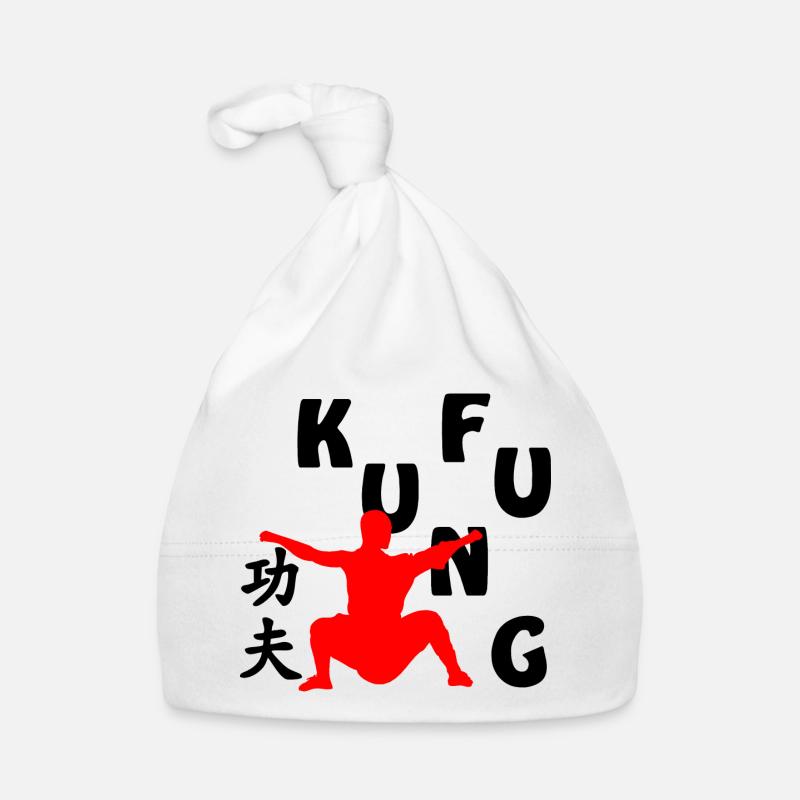 Shaolin monk shadow figure Organic Baby Cap