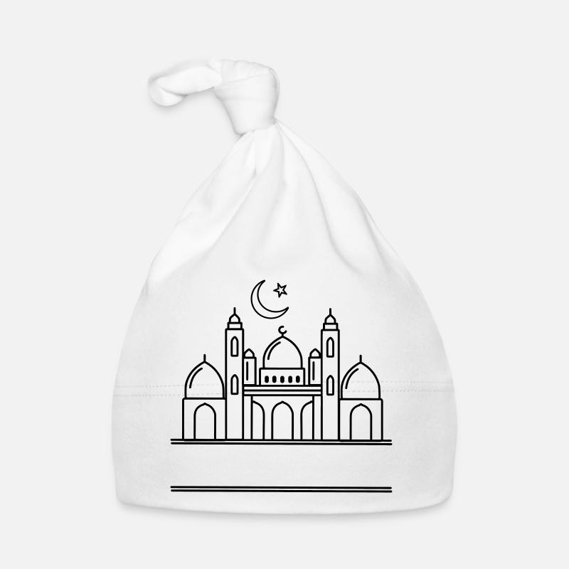 Mosquée avec barre de texte transparente Bonnet bio Bébé