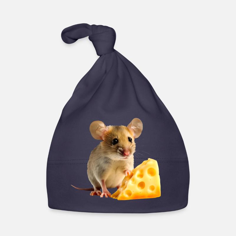 Maus mit Käse Baby Bio-Mütze