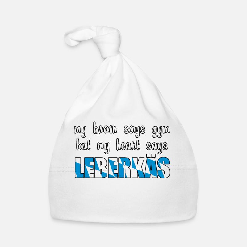 My heart says Leberkäs Baby Bio-Mütze