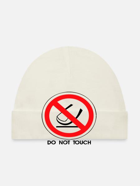 Do Not Touch - Organic Baby Cap - white - Front